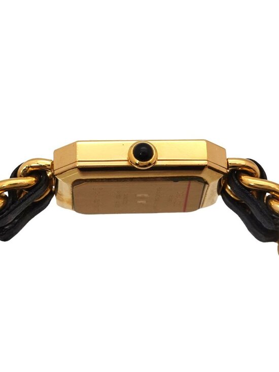 Chanel Premiere Vintage Watch Black Gold